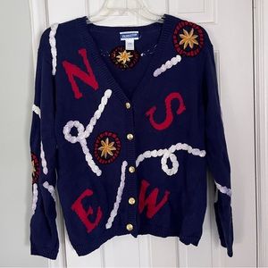 Vintage Pendleton Nautical Cardigan